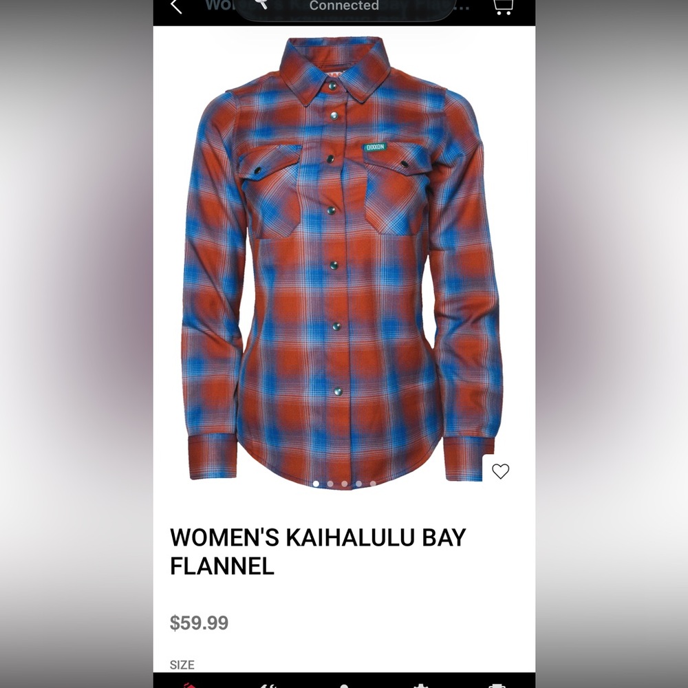 Blue and orange Plaid Flannel Shirt